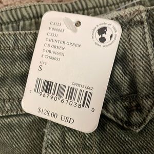 Free People Come and Get It Utility pants. Hunter Green.